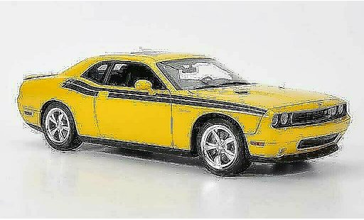 Dodge Challenger 2010 1/18 Highway 61 R/T jaune avec noireer Dekoration miniature