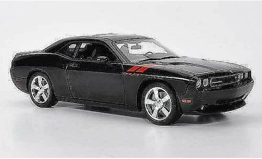 Dodge Challenger 2010 1/18 Highway 61 R/T noire avec roter Dekoration miniature