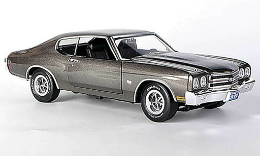Chevrolet Chevelle SS 1/18 Ertl 1970 SS454 grise/noire miniature