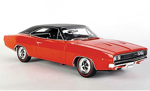 Dodge Charger 1968 1/18 Ertl rouge/matnoire miniature