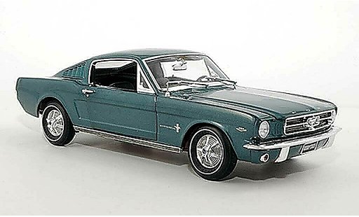 Ford Mustang Fastback 1/18 Ertl 2+2 bleu miniature