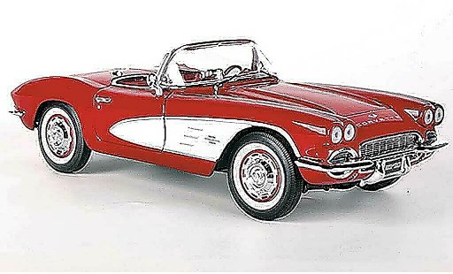 Chevrolet Corvette Convertible 1/18 Ertl C1 (C1) rouge/blanche miniature