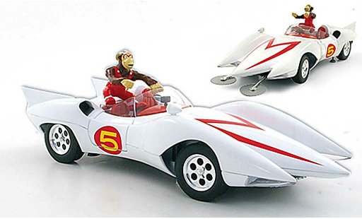 Mach 5 Speed Racer Base 1/18 Ertl blanche miniature