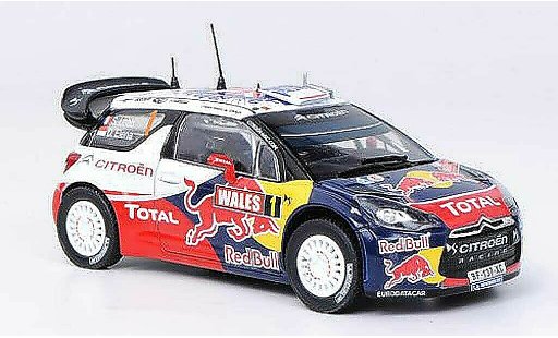 DS Automobiles DS3 WRC 2011 1/43 Norev No.1 Red Bull - Total S.Loeb / D.Elena Rally Grande-Bretagne miniature