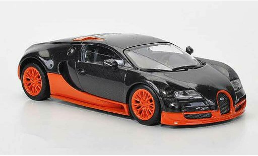 Bugatti Veyron Super Sport 1/43 Minichamps grise/orange avec Figur 2011 miniature
