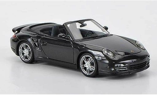 Porsche 911 Turbo 1/43 Minichamps cabriolet (II) grise avec Figur 2009 miniature