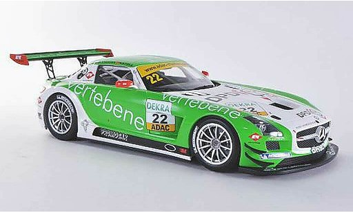 Mercedes SLS GT3 1/18 Minichamps AMG No.22 MS Racing D.Sigacev / F.Stoll ADAC GT Masters-Saison 2011 miniature