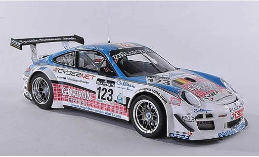 Porsche 911 GT3 1/18 Minichamps R 2011 No.123 Muhlner Motorsport 24h Spa Fumal/Thiry/Rosenblad/Lefort miniature