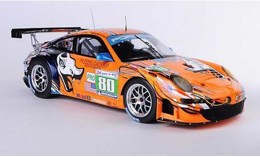 Porsche 911 GT3 RSR 1/18 Spark 2011 No.80 Flying Lizard Motorsport J.Bergmeister / P.Long / L.Luhr 24h Le Mans miniature