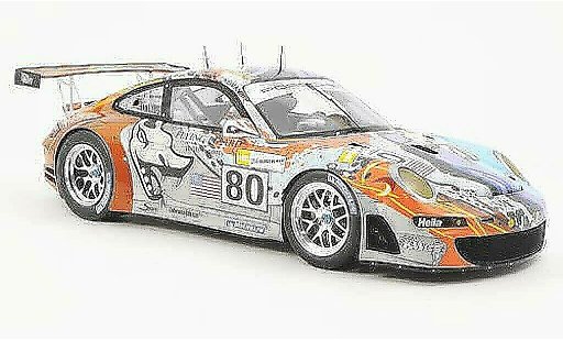 Porsche 911 GT3 RSR 1/18 Spark 2007 No.80 Team Flying Lizard Motorsport 24h Le Mans S.Neiman/J.Van Overbeek/J.Bergmeister Hauben miniature