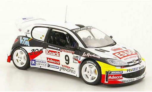 Peugeot 206 WRC 1/43 IXO No.9 P.Snijers / E.v.d.Pluym Rally Ypern 2000 miniature