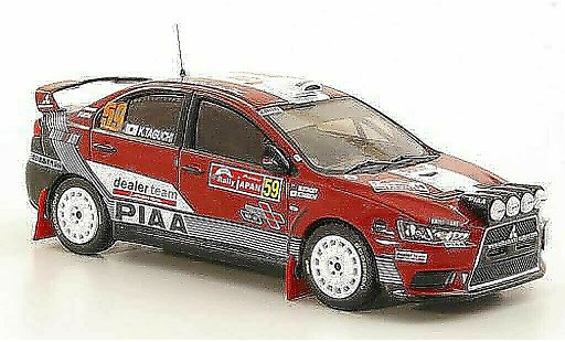 Mitsubishi Lancer Evolution X 1/43 IXO No.59 K.Taguchi / M.Stacey Rally Japan 2008 miniature