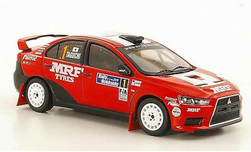 Mitsubishi Lancer Evolution X 1/43 IXO No.1 K.Taguchi / C.Murphy Rally Hokkaido 2010 miniature