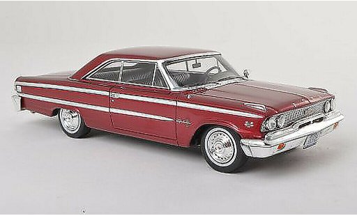 Ford Galaxy 500 1/43 Spark noire-rouge 1963 miniature