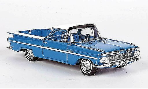 Chevrolet El Camino SS 1/43 Spark bleu/blanche 1959 miniature