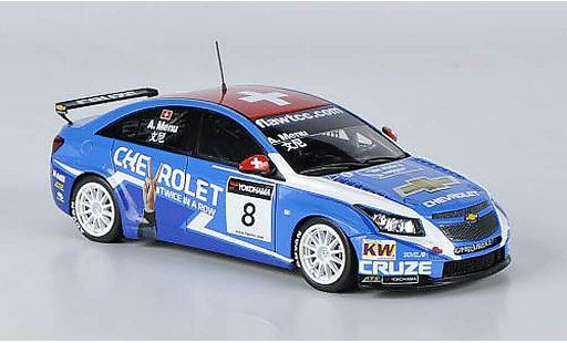 Chevrolet Cruze course 1/43 Spark 2011 1.6T No.8 A.Menu WTCC GP Macau miniature