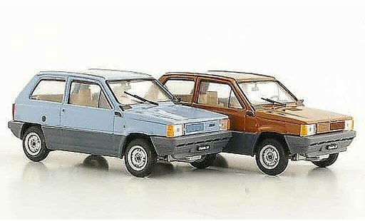 Fiat Panda Coffret 1/43 Brumm 2er-Set: 30 bleu et 45 marron 1980 miniature
