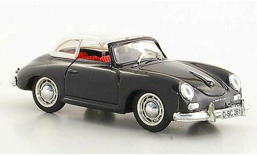 Porsche 356 1952 1/43 Brumm Hardtop noire/blanche miniature