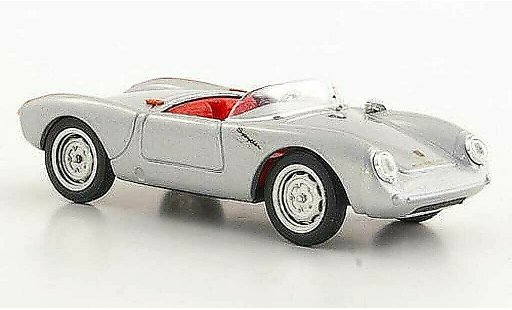 Porsche 550 1954 1/43 Brumm grise /rouge Strassenversion miniature