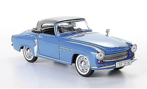 Wartburg 313 Base 1/43 IST Models 1 bleu/grise 1957 miniature