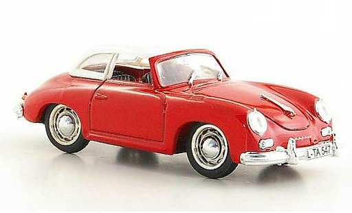 Porsche 356 1952 1/43 Brumm Hardtop rouge/blanche miniature