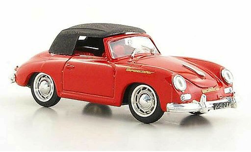 Porsche 356 1950 1/43 Brumm Speedster rouge ferm&Atilde;&copy;es capote miniature