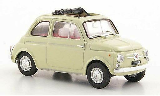 Fiat 500 D 1/43 Brumm beige geoffnetes toit pliant 1960 miniature
