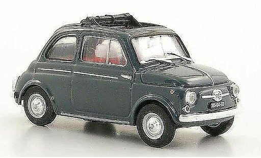 Fiat 500 D 1/43 Brumm grise geoffnetes toit pliant 1960 miniature