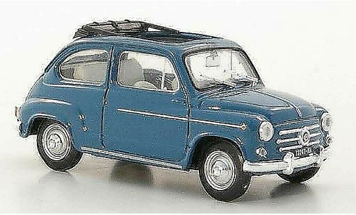 Fiat 600 D 1/43 Brumm bleue 1960 miniature
