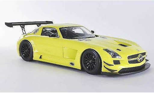 Mercedes SLS GT3 1/18 Minichamps AMG Street jaune 2011 miniature