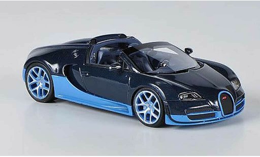 Bugatti Veyron Vitesse 1/43 Look Smart Grand Sport 16.4 Carbonoptik/bleu/bleu 2012 miniature
