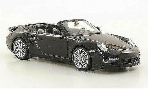 Porsche 911 Turbo 1/43 Minichamps cabriolet S noire 2010 miniature