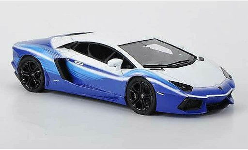 Lamborghini Aventador LP700-4 1/43 Look Smart 'Dreamliner Tribute'' matblanche/bleu miniature