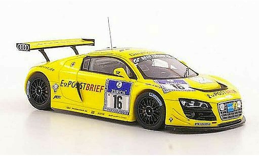 Audi R8 lms 1/43 Spark No.16 Postbrief Abt / Ekstrom / Scheider / Werner ADAC 24h Nurburgring 2011 miniature