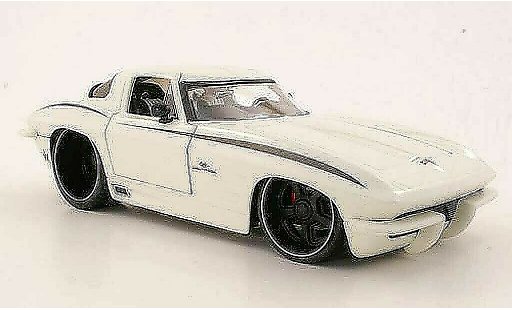 Chevrolet Corvette Stingray 1/18 Jada Toys C2 Stingrise blanche 1963 miniature