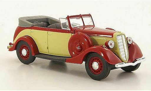 Gaz M1 Phaeton 1/43 Nash Avtoprom beige/rouge geoffnetes capote miniature