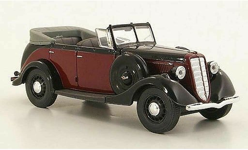 Gaz M1 Phaeton 1/43 Nash Avtoprom rouge/noire geoffnetes capote miniature