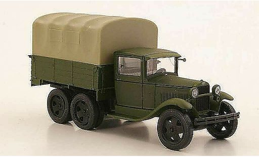 Gaz AAA Base 1/43 Nash Avtoprom verte mat avec beiger Plane miniature