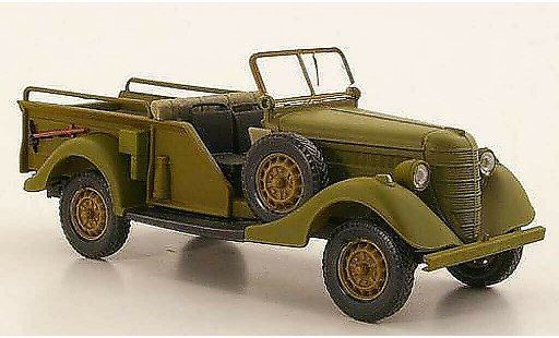 Gaz 61-417 Ouvert 1/43 Nash Avtoprom verte mat geoffnetes capote miniature