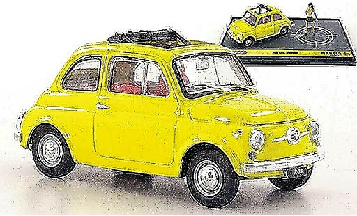 Fiat 500 Classique 1/43 Brumm jaune Fujiko ''Wante- Lupin the 3rd'' miniature