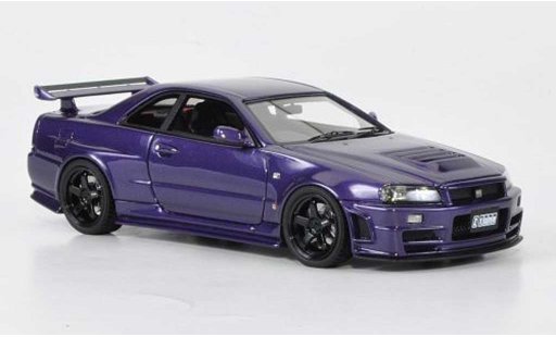 Nissan Skyline R34 1/43 HPI GT-R Nismo Z-Tune lila miniature
