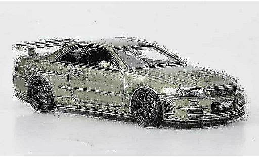 Nissan Skyline R34 1/43 HPI GT-R Nismo Z-Tune griseverte miniature