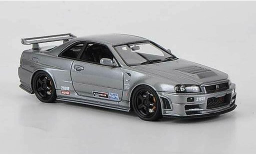 Nissan Skyline R34 1/43 HPI GT-R grise Omori Factory C RHD miniature