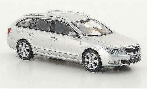 Skoda Superb 2009 1/43 Abrex II Combi grise miniature