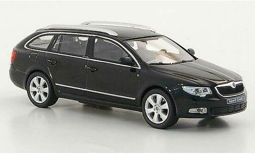 Skoda Superb 2009 1/43 Abrex Combi noire miniature