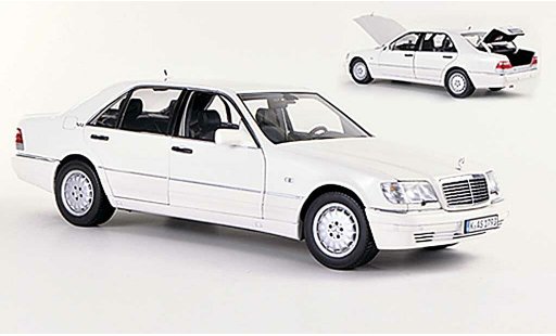 Mercedes Classe S Base 1/18 Norev S 600 (W140) blanche 1997 miniature