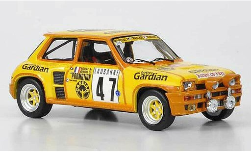 Renault 5 Turbo 1/43 IXO No.47 Gardian Rouby/Giron Rally Monte Carlo 1982 miniature