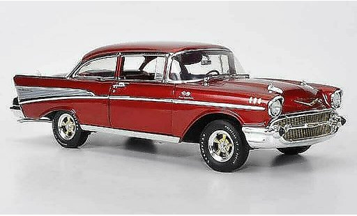 Chevrolet Bel Air Coupe 1/18 Highway 61 rouge 1957 miniature