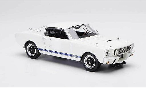 Shelby GT 350 1966 1/43 IXO Ready to Race blanche/bleu miniature
