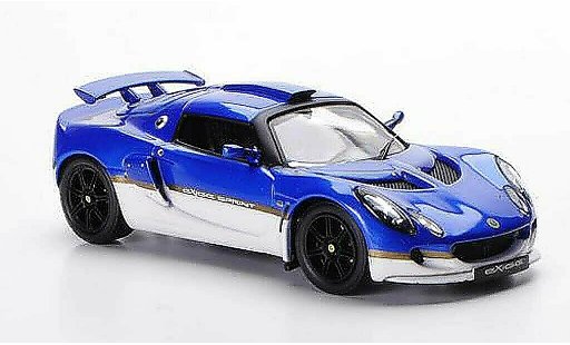 Lotus Exige Sprint 1/43 IXO bleu/blanche LHD 2006 miniature